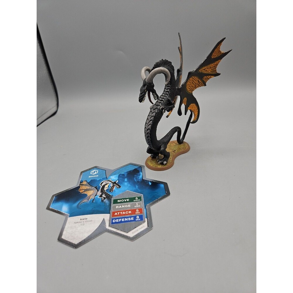 Heroscape Braxas Dragon Figure & Card (Raknar’s Vision)